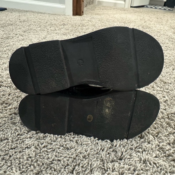 Girls Sparkly Black Combat Boots, size 2 - Picture 6 of 16